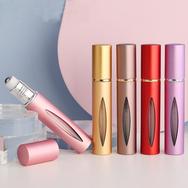 Elegant Aluminum Roll on Bottle Mini Travel Refillable Empty Container For Essential Oil with 100% Leak Proof Stainless Steel Roller Balls - Image 2