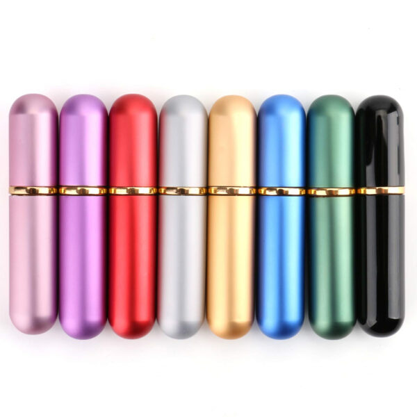 Aromatherapy 5ml Nasal Inhaler tube for Essential Oils, Portable Reusable Blank Aluminum Nasal Inhalers with Cotton Wicks - Image 3
