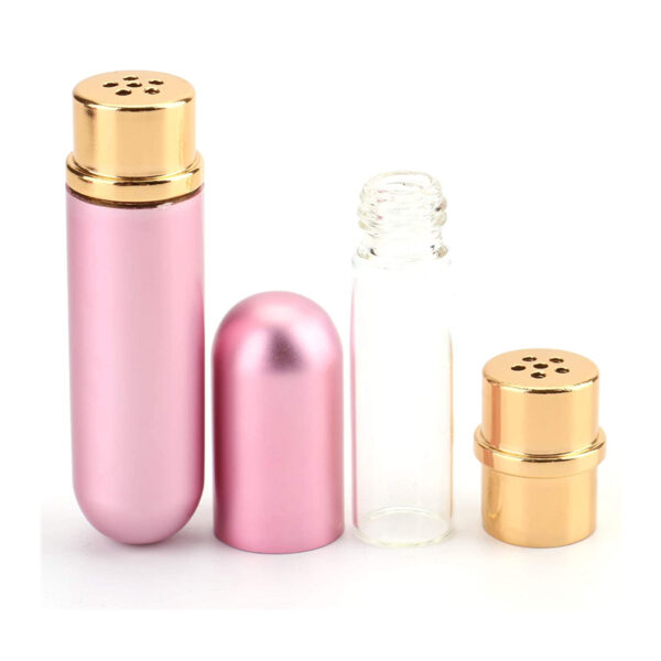 Aromatherapy 5ml Nasal Inhaler tube for Essential Oils, Portable Reusable Blank Aluminum Nasal Inhalers with Cotton Wicks - Image 5