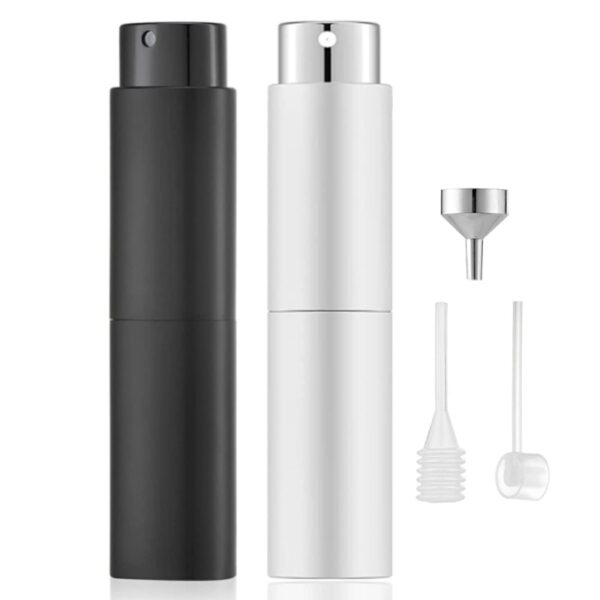 Portable Mini Travel Refillable Perfume Atomizer Bottle, Convenient Twist Type Pocket Aluminum 8ml Perfume Sprayer - Image 3