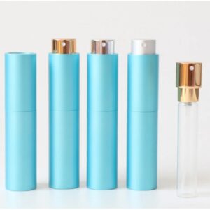Portable Mini Travel Refillable Perfume Atomizer Bottle, Convenient Twist Type Pocket Aluminum 8ml Perfume Sprayer