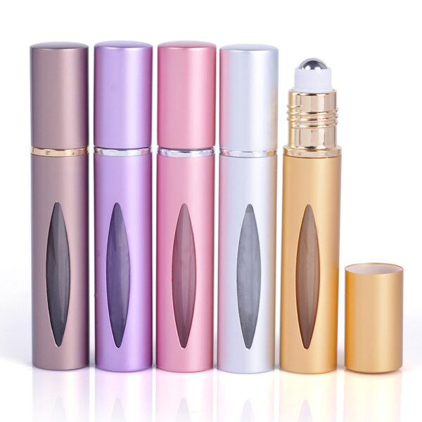 Elegant Aluminum Roll on Bottle Mini Travel Refillable Empty Container For Essential Oil with 100% Leak Proof Stainless Steel Roller Balls - Image 3