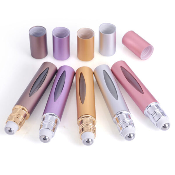 Elegant Aluminum Roll on Bottle Mini Travel Refillable Empty Container For Essential Oil with 100% Leak Proof Stainless Steel Roller Balls - Image 4