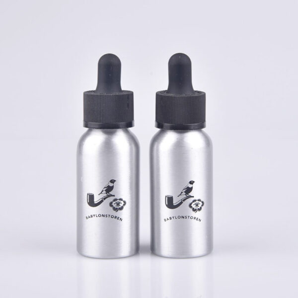 2022 unique drop bottle custom empty aluminum bottle with dropper mini metal drop bottle for cosmetic - Image 2