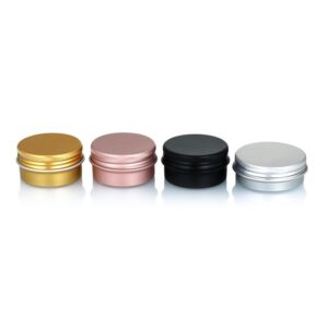 Various Colors 60 ml Round Container Aluminum Metal Tin Candle Jars for Cosmetic