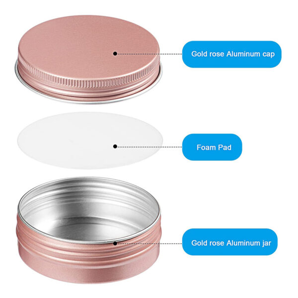 Custom 100ml 100g Empty Aluminum Metal Tobacco Storage Container Jar with Lid - Image 4
