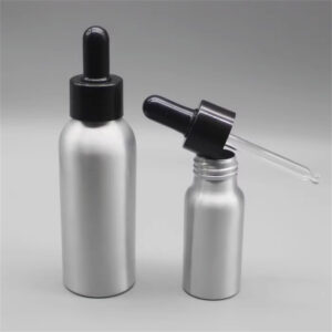 New Large 100ml 135ml Aluminum Powder Transparent Essential Oil Dropper Bottle with Case