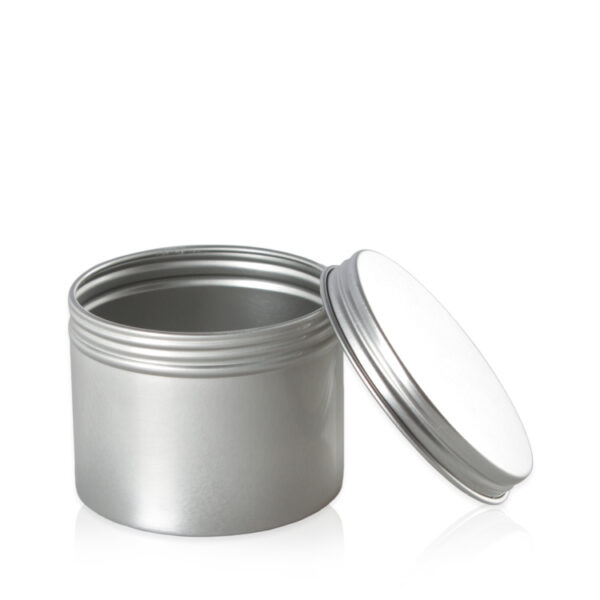 250ml Black Round Box Aluminum Metal Tin Jar with Small Tea Can - Image 4
