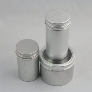 Cosmetic Transparent 500g Tin Canister Aluminum Jar with Screw Lid for Tea