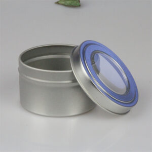 New Design Unique 6oz Matte Black Tin Aluminum Metal Storage Container Jar